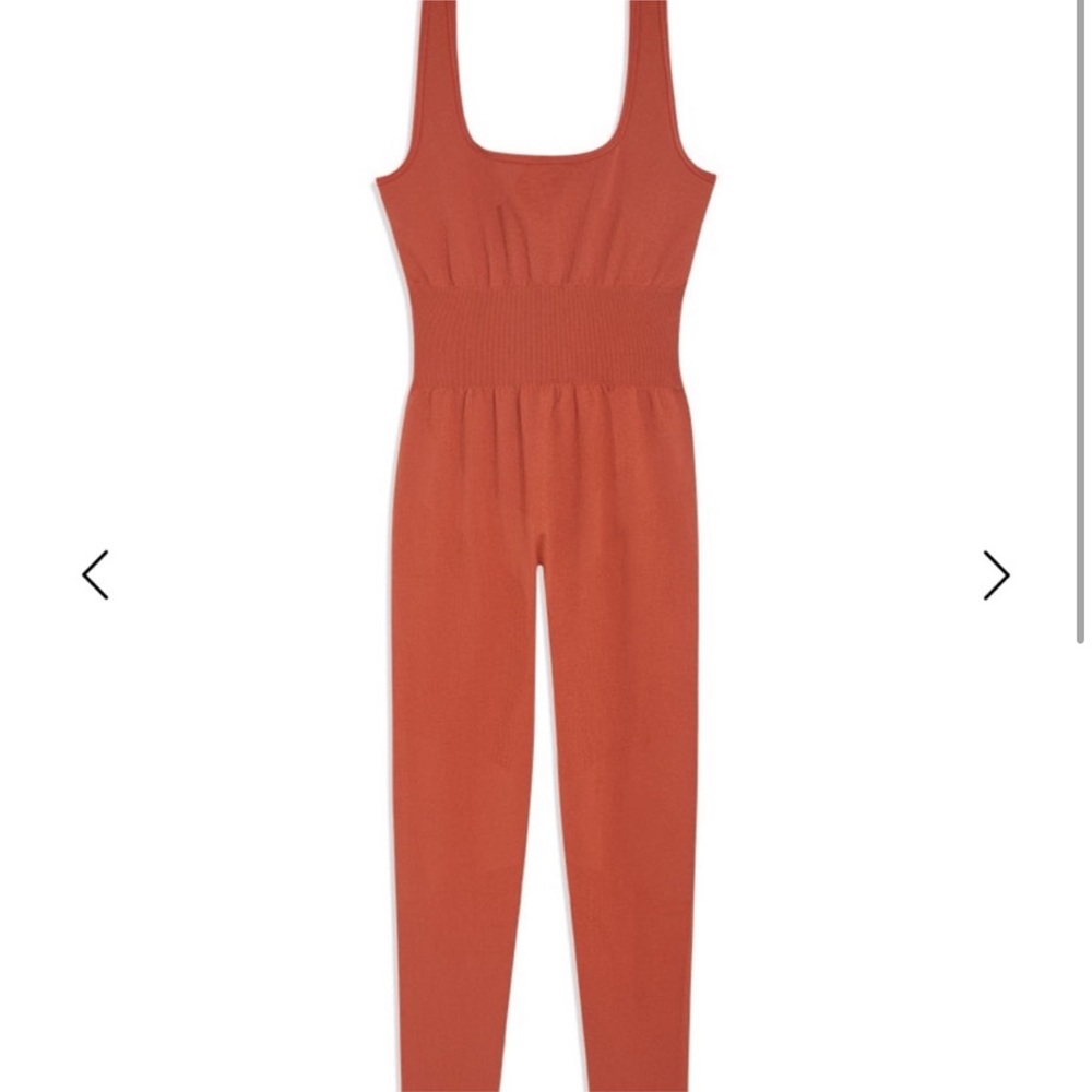 RIB JUMPSUIT RUST